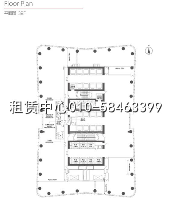 财富金融中心39F平面图